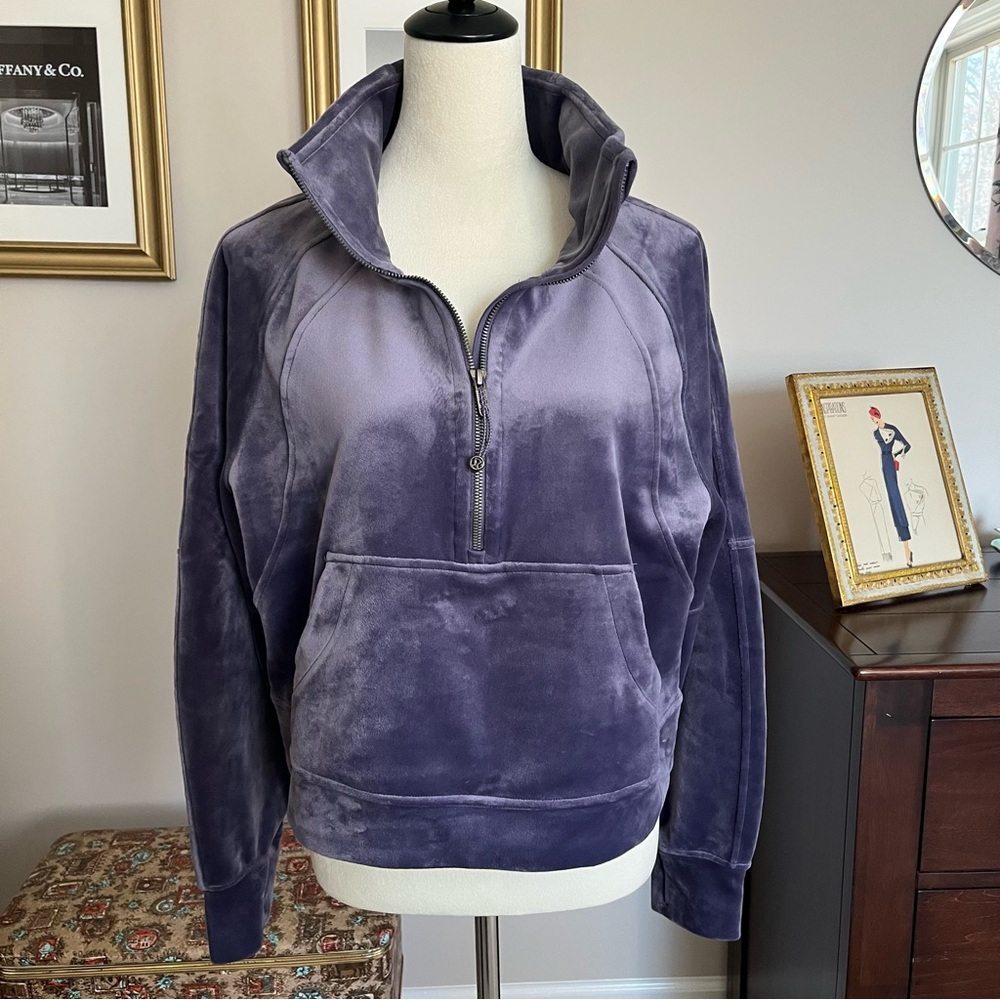 lululemon athletica velvet Half-Zip Scuba Hoodie in Purple